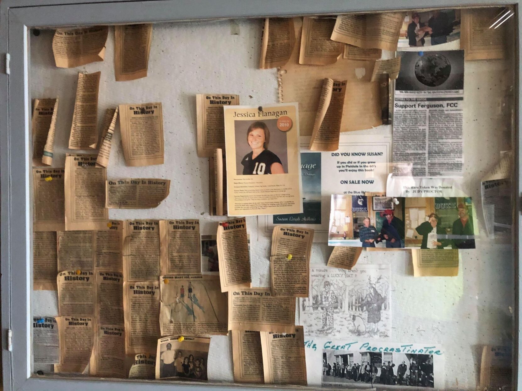 Fieldale Recreation Center bulletin board
